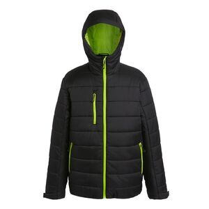 Regatta Professional Mens Thermal Padded Jacket / Black/Lime Green